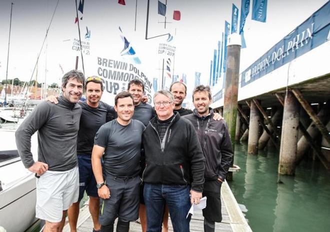 Claiming Class two was Foggy Dew of RORC offshore veteran Noel Racine (third from right) - Brewin Dolphin Commodores' Cup - 26 July, 2016 ©  Paul Wyeth / RORC